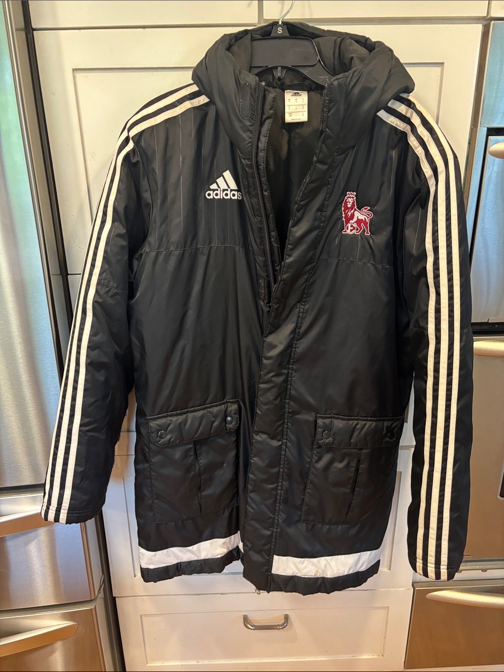 Adidas Exeter City FC Tiro 15 Black Stadium Jacket Puffer Coat